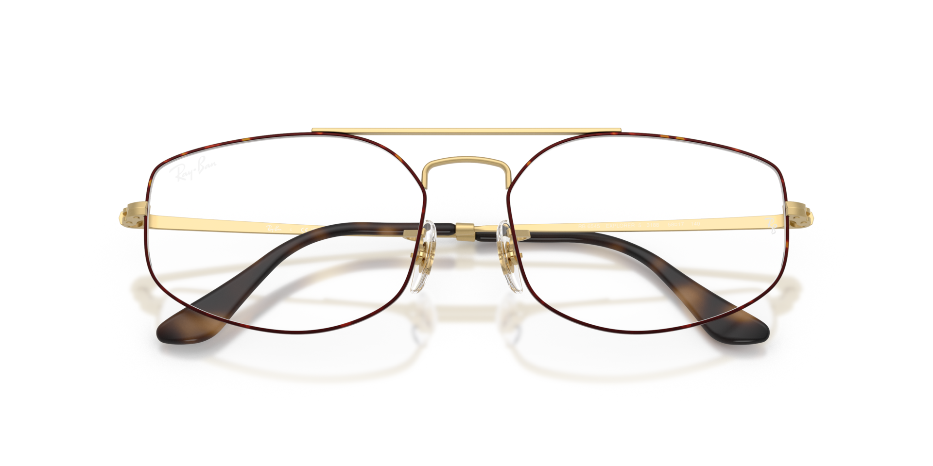 Ray-Banメガネ RB8567 1002 53□17 145ハーフリム度入り Ray-Ban RB6545 EXPLORER V OPTICS Glasses | Clearly