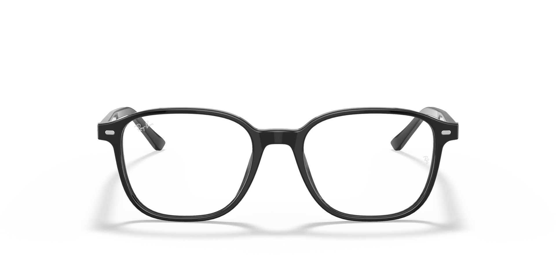 Ray-Ban Leonard Optics Optical Black Frame Clear Lenses Polarized 49-17
