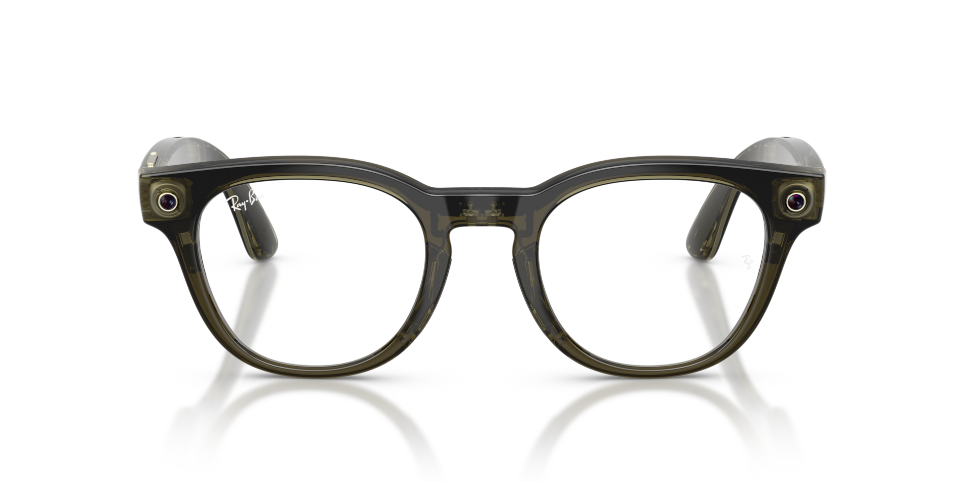 Ray-Ban Meta Optics (Gen 2) Trasparent Dark Olive Frame Demo Lens Prescription AI Glasses