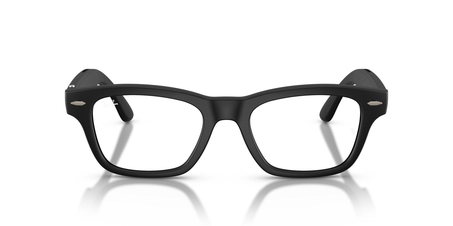 Ray-Ban Meta Audio Burbank Solid Black frame Clear lenses AI Glasses