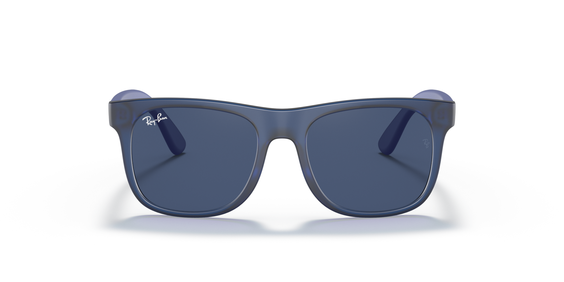 Ray-Ban Justin Kids Sunglasses Transparent Blue Frame Blue Lenses 48-16