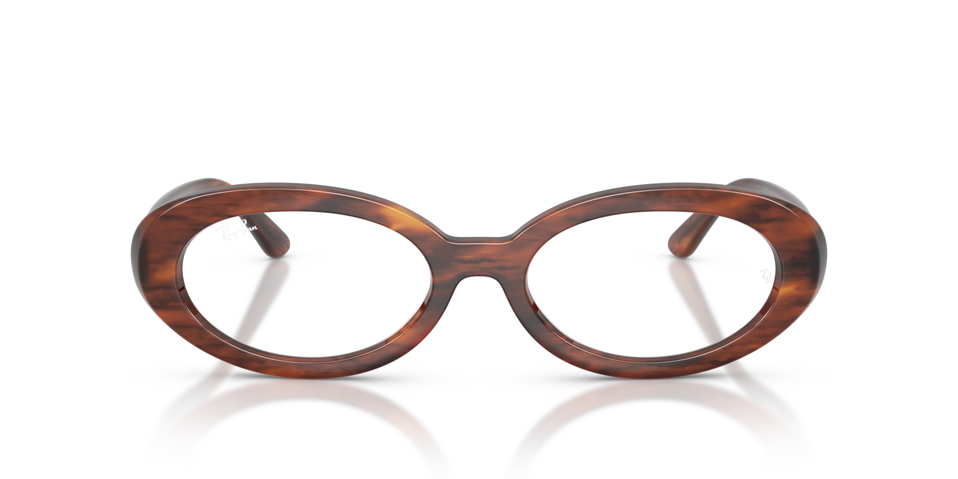 Ray-Ban Rb2223v Optics Optical Striped Havana Frame Clear Lenses Polarized 54-19