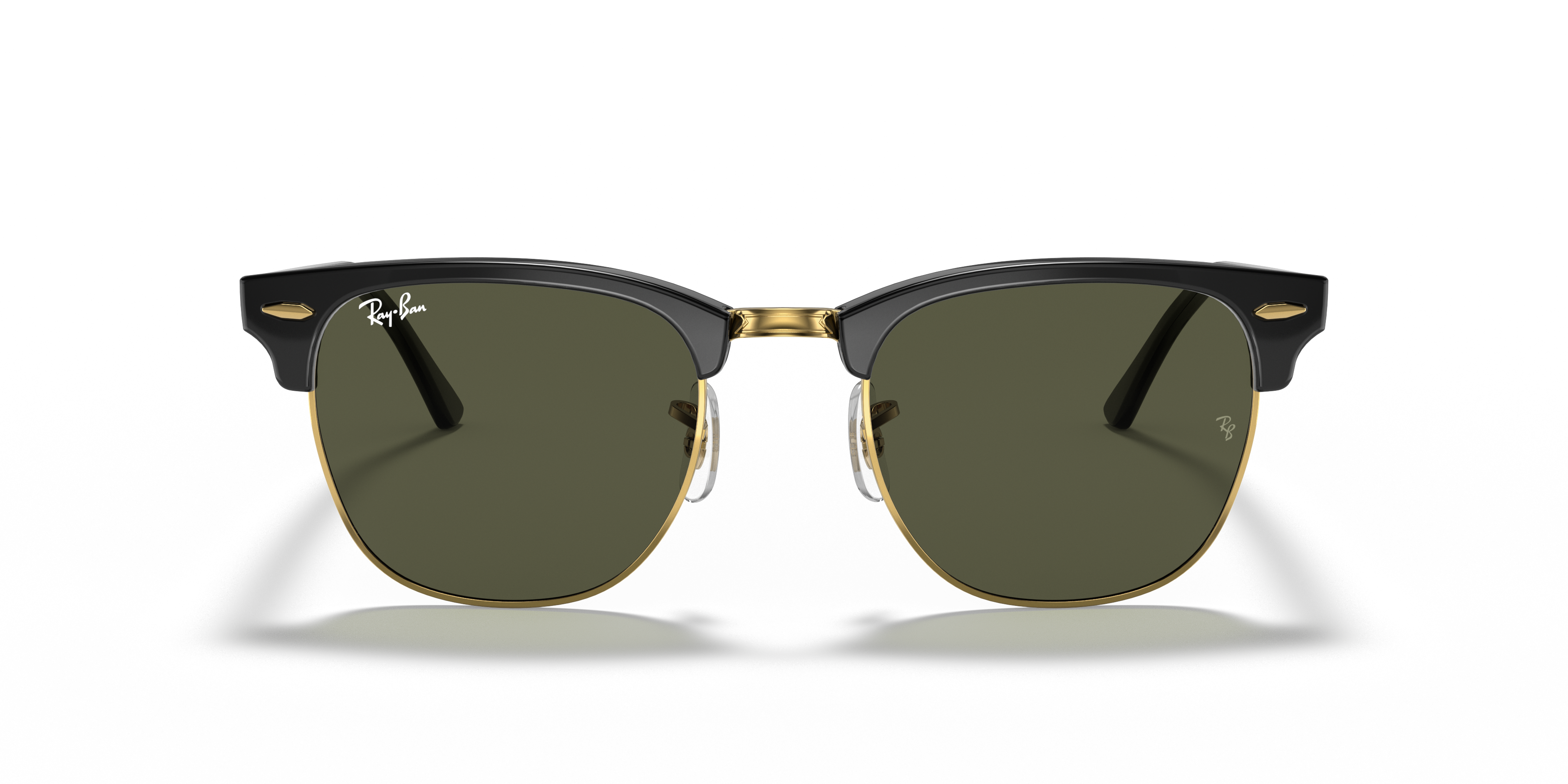 美品 Ray-Ban RB3016F CLUBMASTER 黒×金 ケース付 Ray-Ban RB3016F CLUBMASTER CLASSIC Sunglasses | Clearly