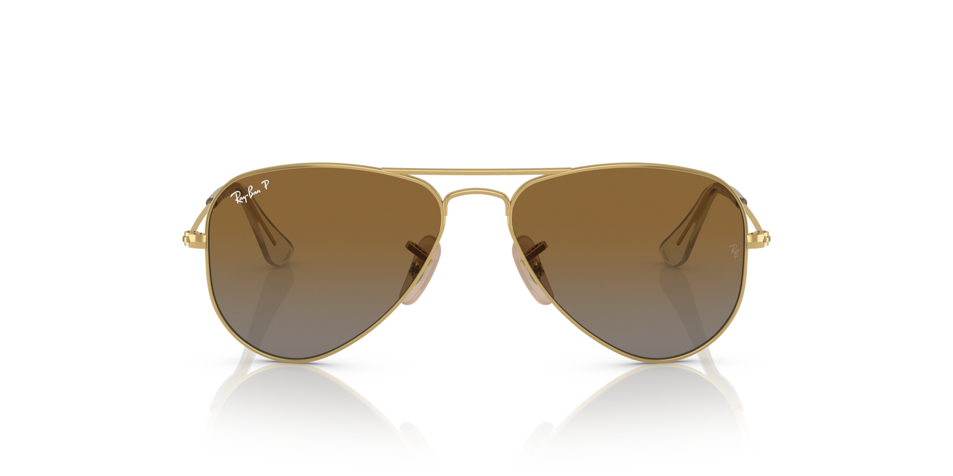 Ray-Ban Kids RJ9506S Junior Aviator Polarized 223/T5 Kids' Sunglasses Gold Size 52