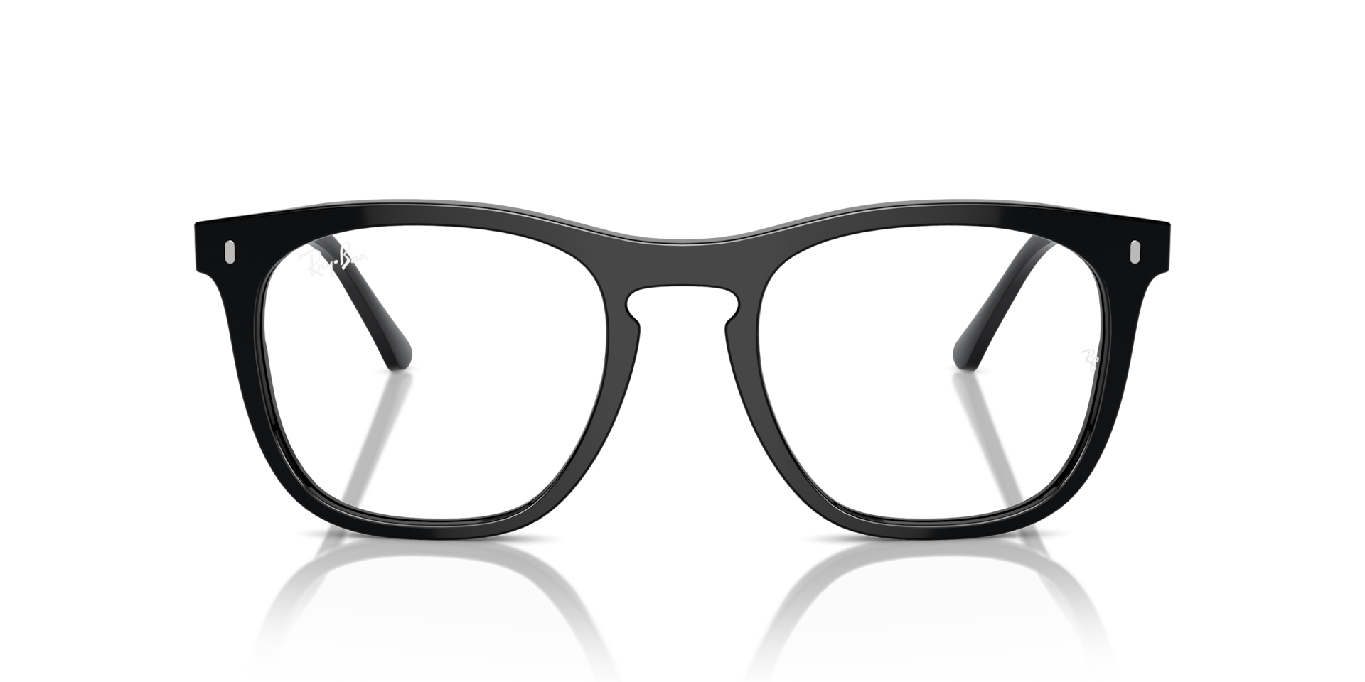 Ray-Ban Rb2210v Optics Optical Black Frame Clear Lenses Polarized 53-21