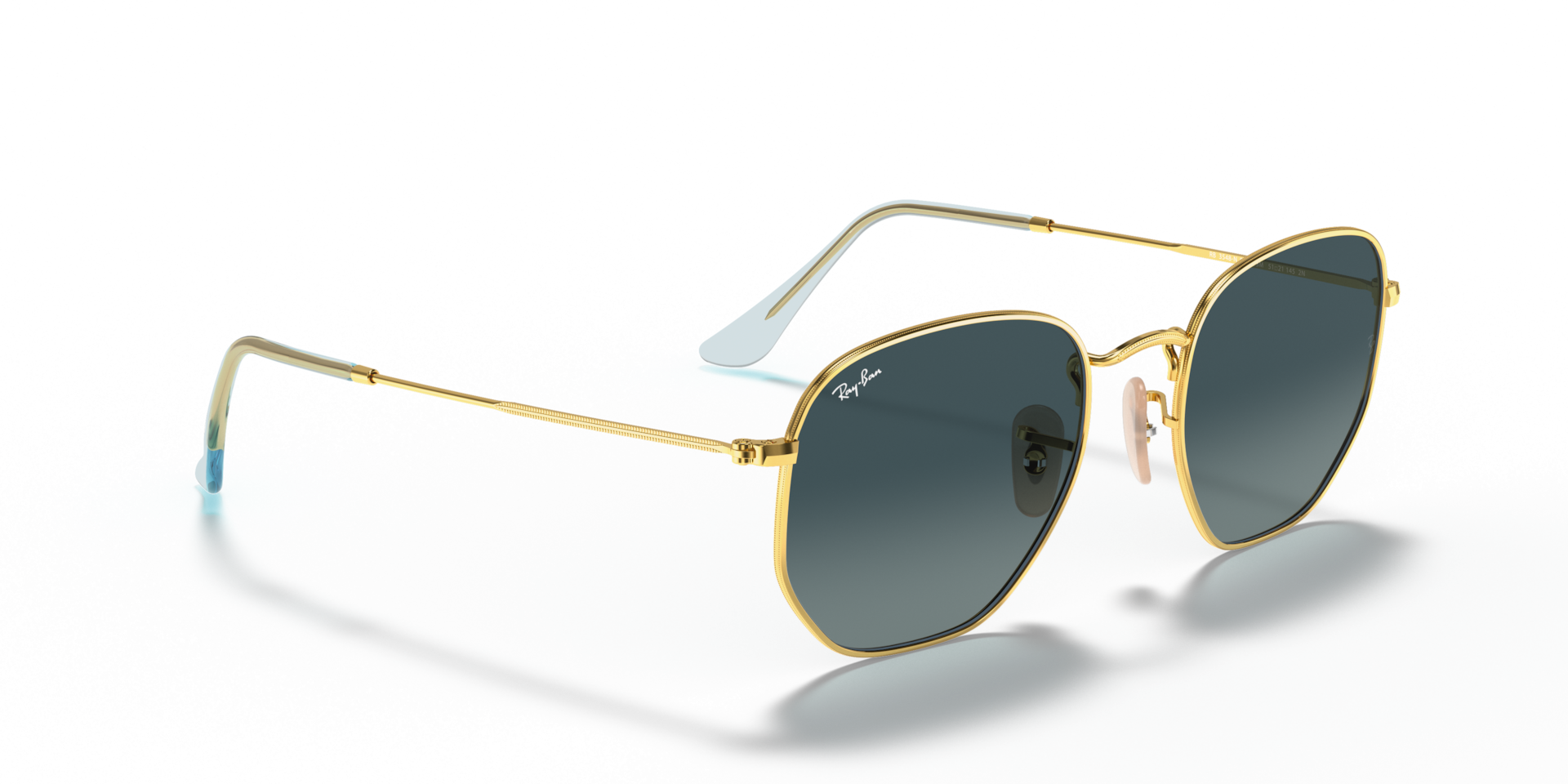 Ray-Ban RB3548N HEXAGONAL FLAT LENSES Sunglasses | Clearly