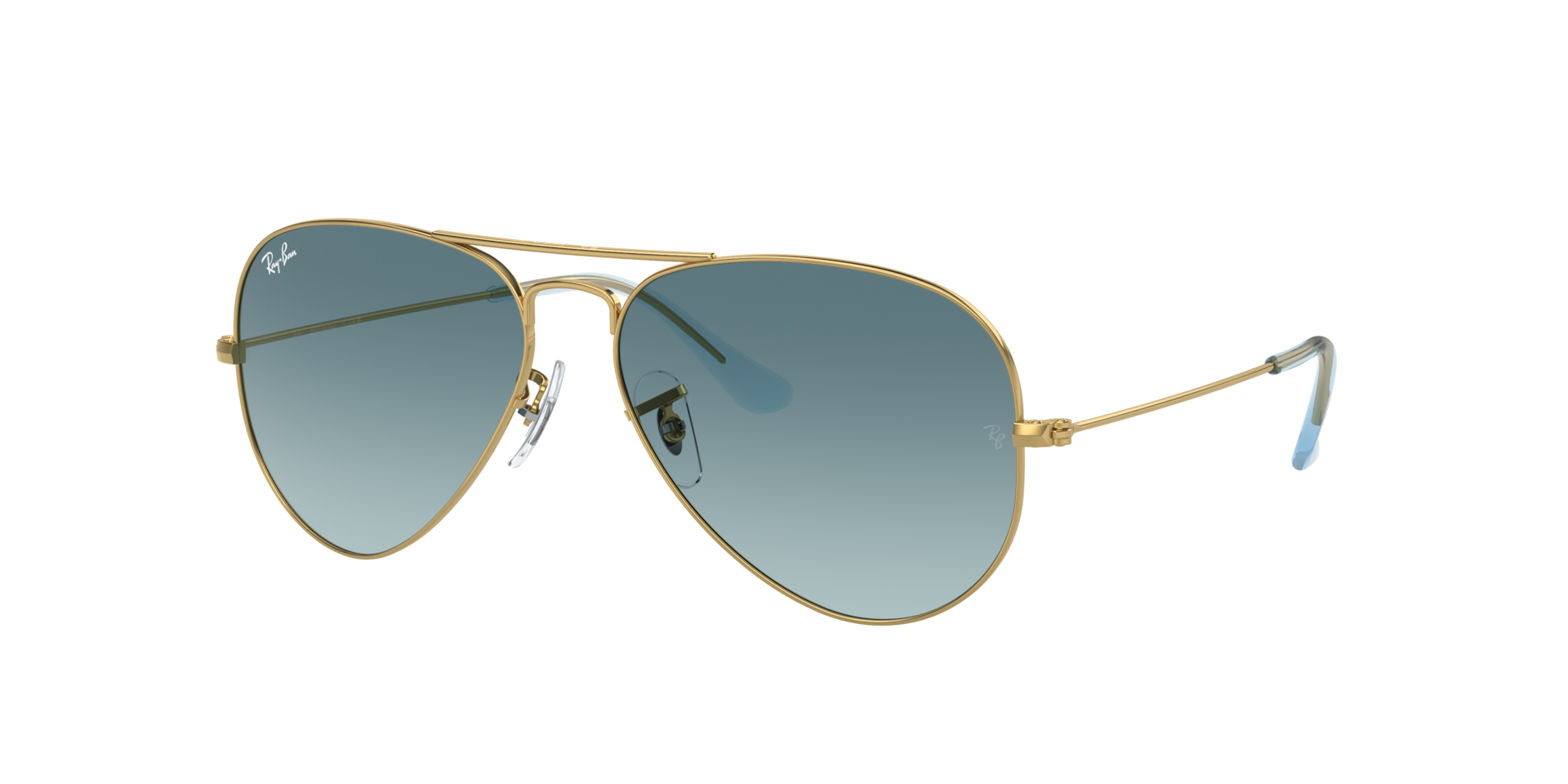 Ray-Ban Aviator Sunglasses RB3025 Blue Gradient Crystal Lens Gold Frame UNISEX! Ray-Ban Unisex RB3025 Classic, Gold/Blue, 58 mm : Amazon.ca  main image 4