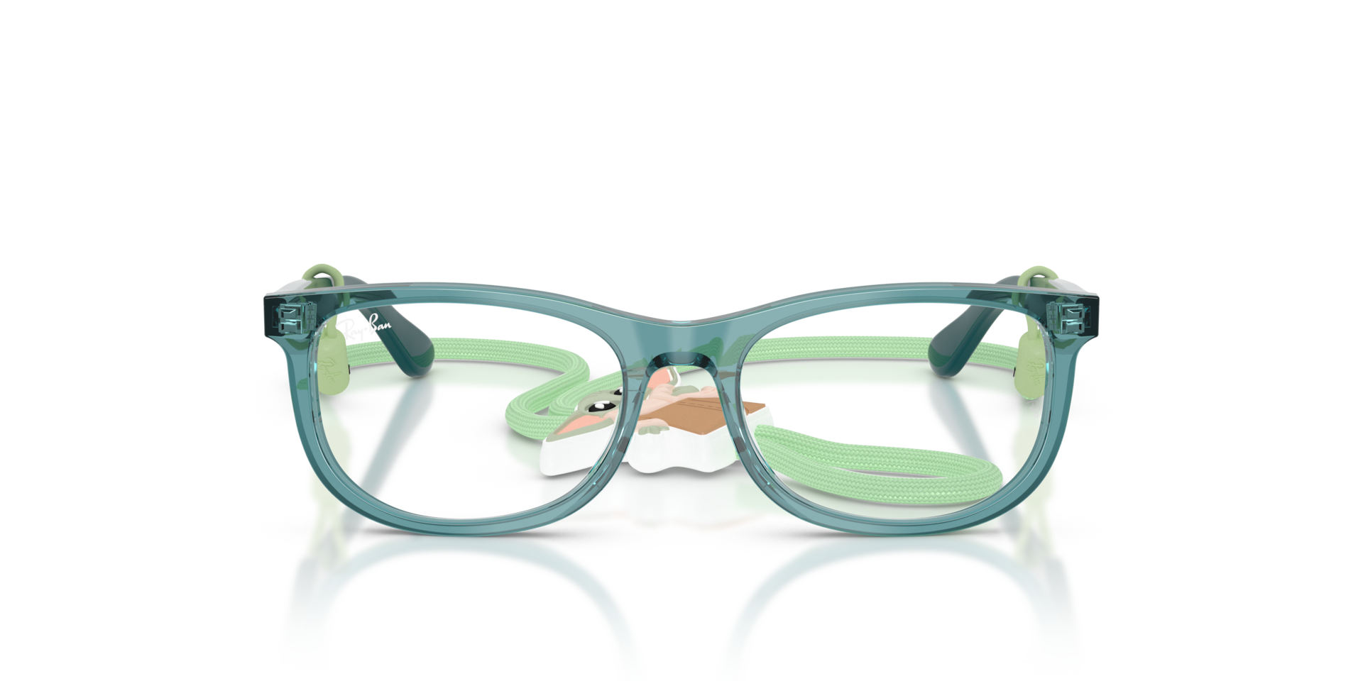 Ray-Ban Ray-Ban Star Wars™ – Grogu Mini New Wayfarer Optics Optical Petroleum Frame Clear Lenses Polarized 46-16