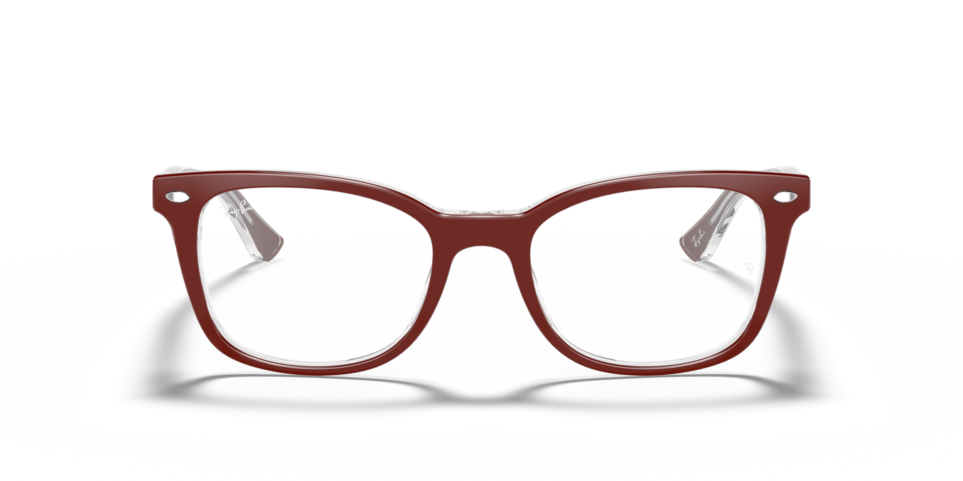Ray-Ban Rb5285 Optics Optical Bordeaux Frame Clear Lenses Polarized 53-19
