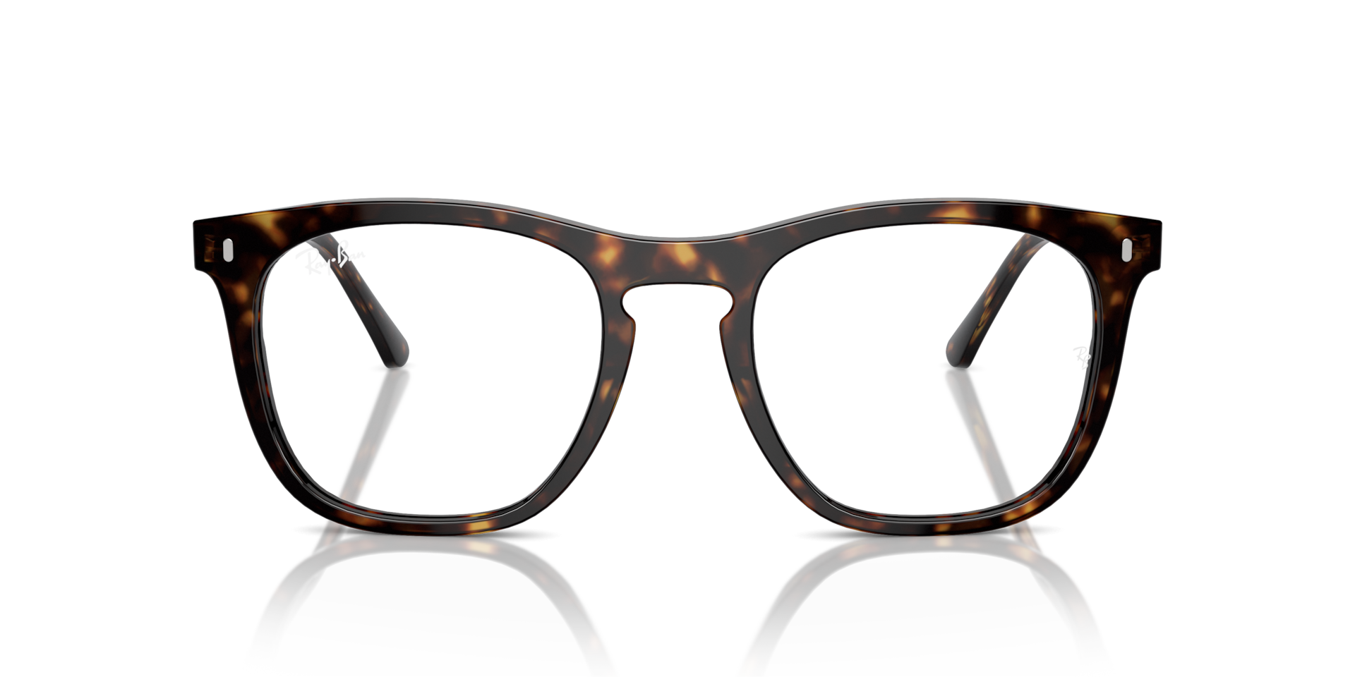Ray-Ban Rb2210v Optics Optical Havana Frame Clear Lenses Polarized 53-21