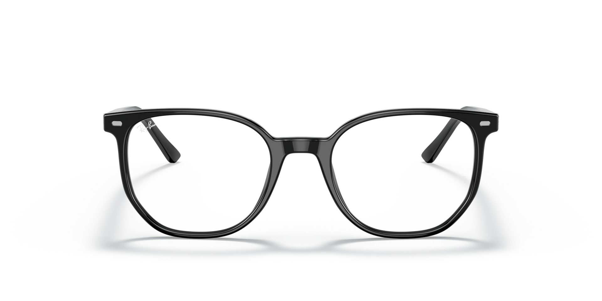 Ray-Ban Elliot Optics Optical Black Frame Clear Lenses Polarized 52-19
