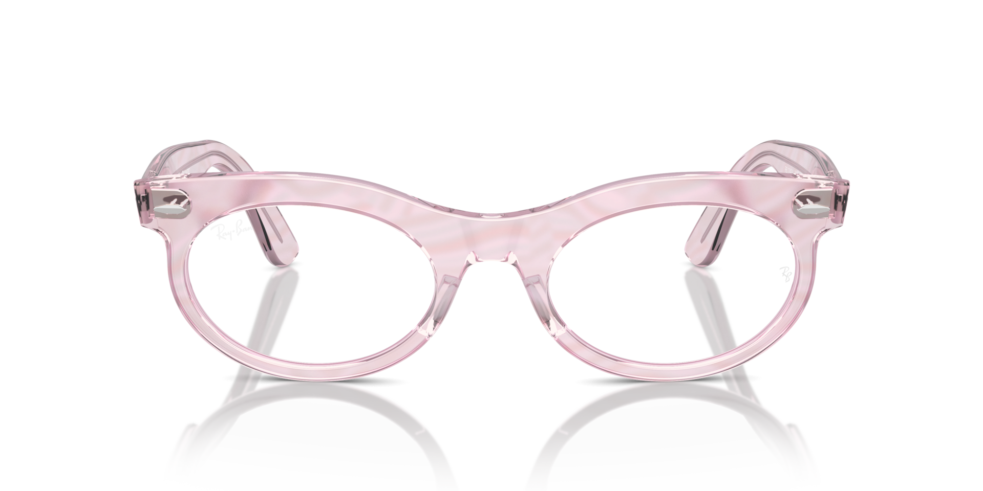 Ray-Ban Wayfarer Oval Optics Change Optical Photo Waves Purple Frame Clear Lenses Polarized 50-22