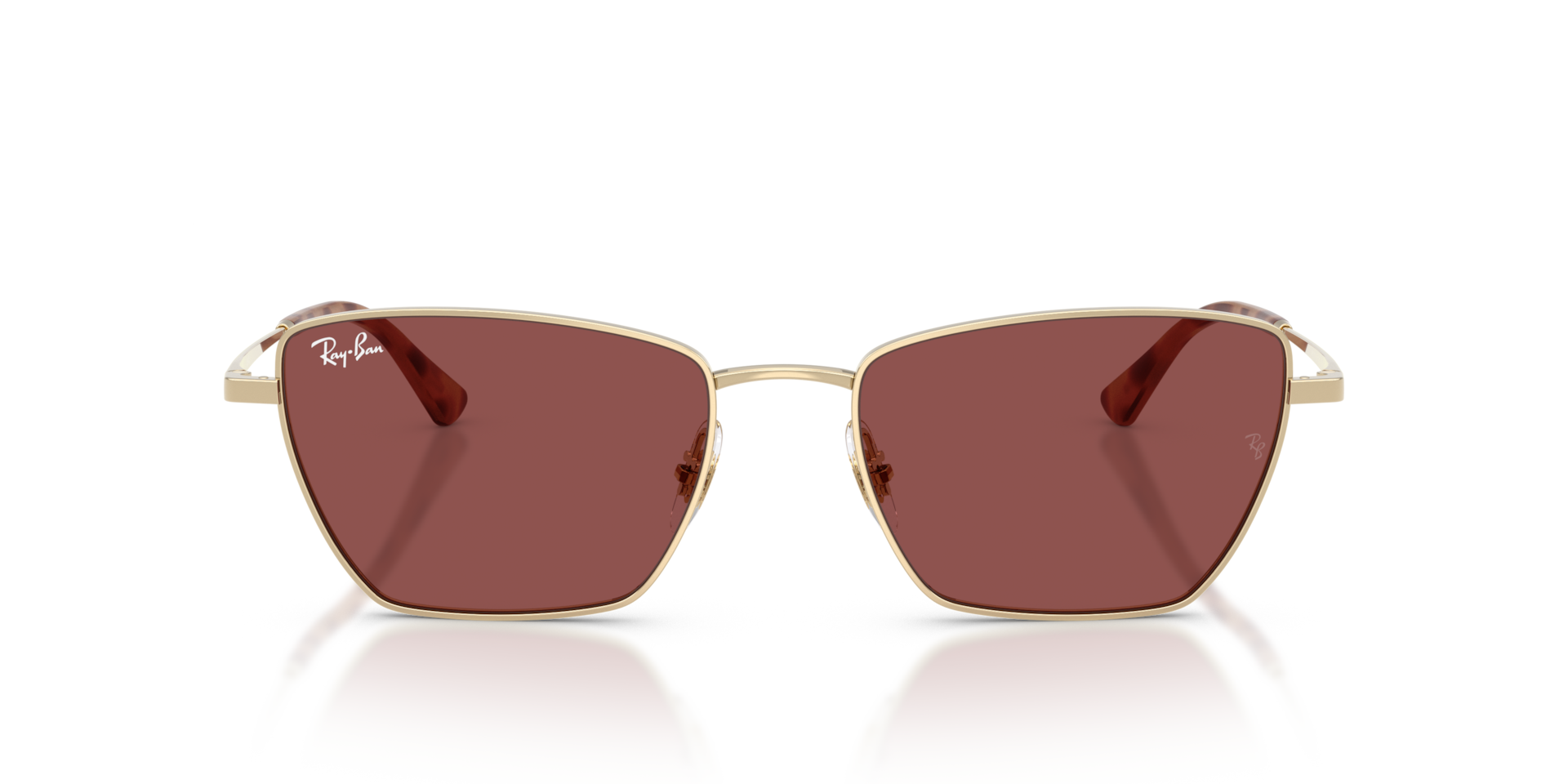 Ray-Ban Drea Bio-based Sunglasses Pale Gold Frame Violet Lenses 53-18