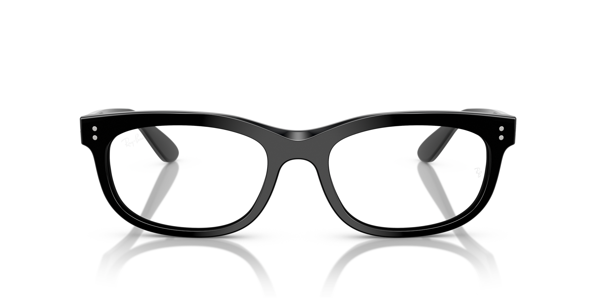 Ray-Ban Balorette Optics Optical Black Frame Clear Lenses Polarized 54-19