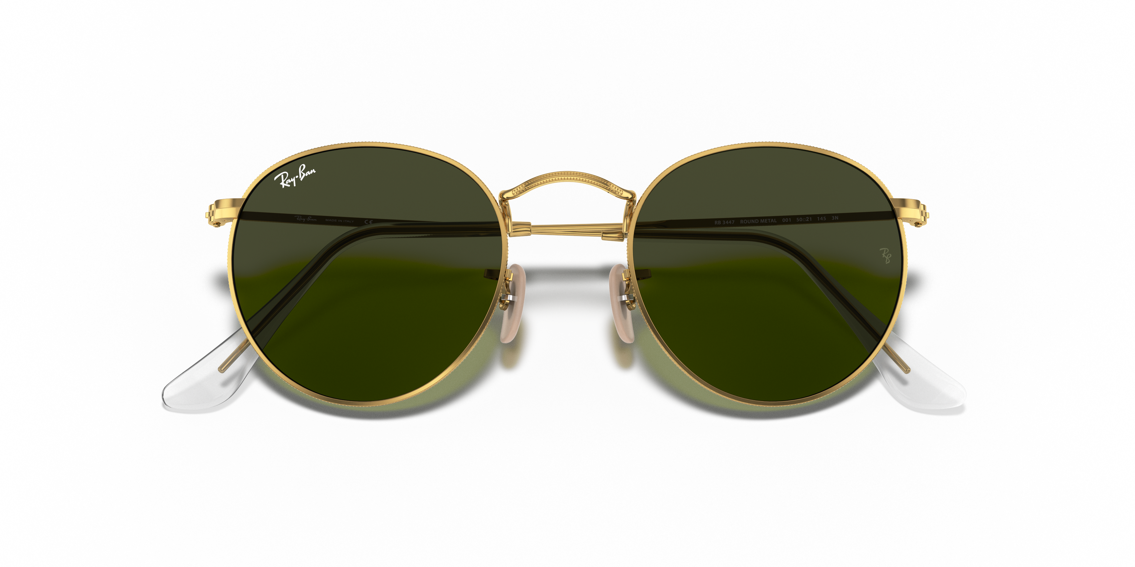 Ray-Ban RB3447 ROUND METAL Sunglasses | Clearly