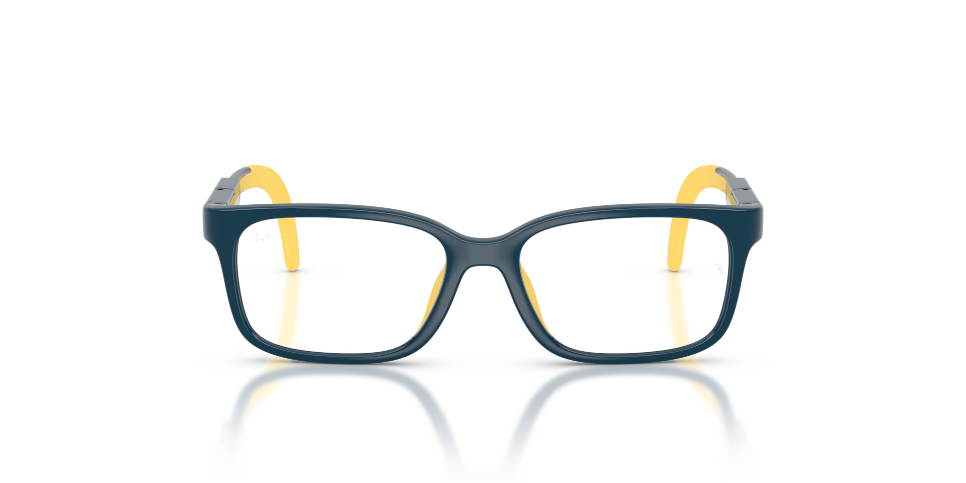 Ray-Ban Rba1980 Optics Kids Bio-based Optical Blue & Yellow Frame Clear Lenses Polarized 45-14