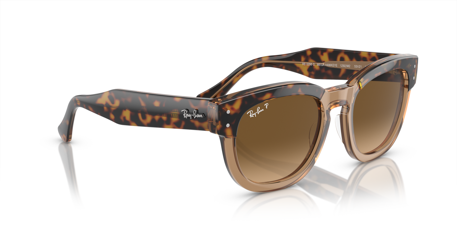 Ray-Ban RB0298S MEGA HAWKEYE Sunglasses | Clearly