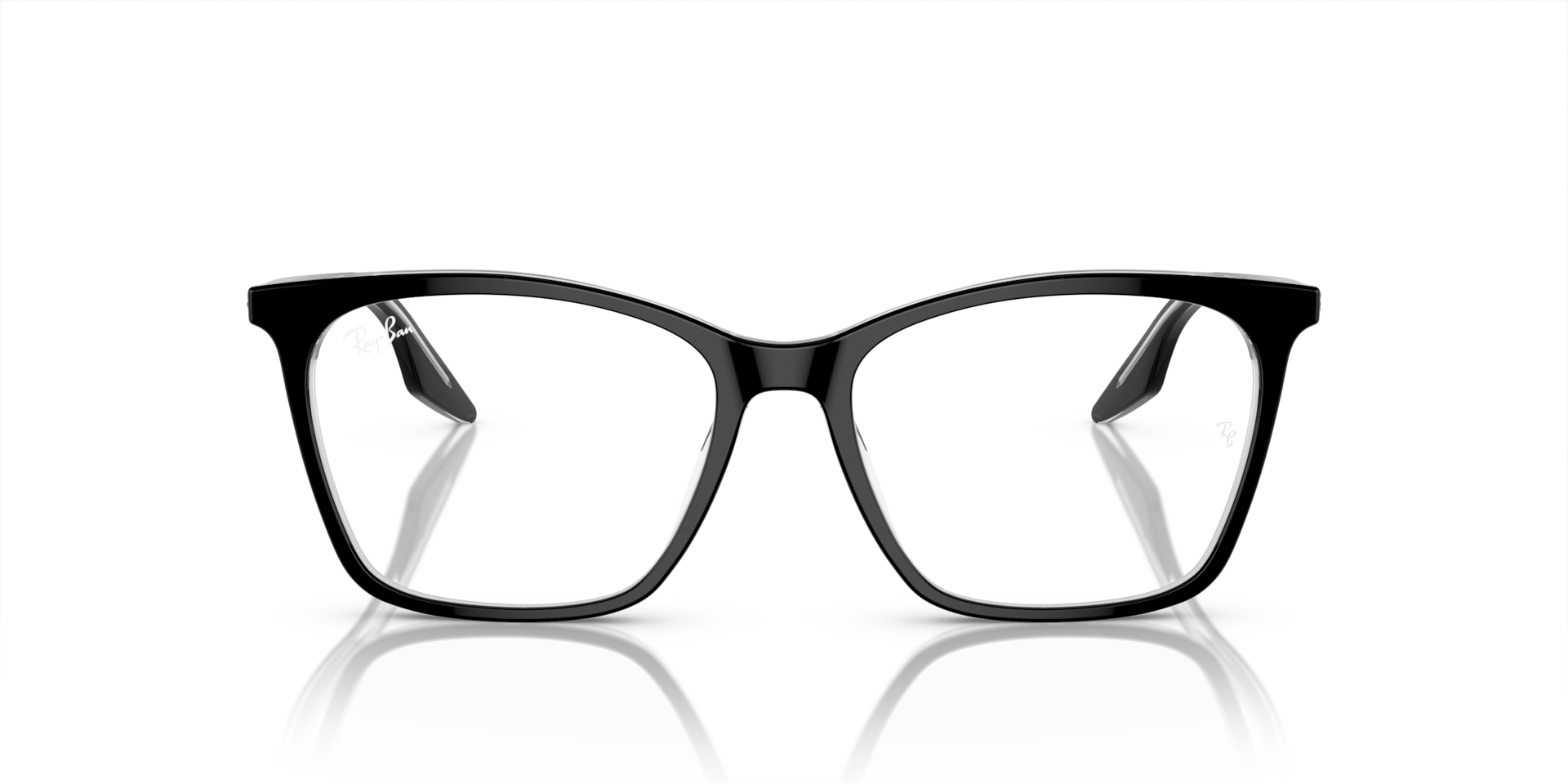 Ray-Ban Rb5422 Optics Optical Black On Transparent Frame Clear Lenses Polarized 54-16
