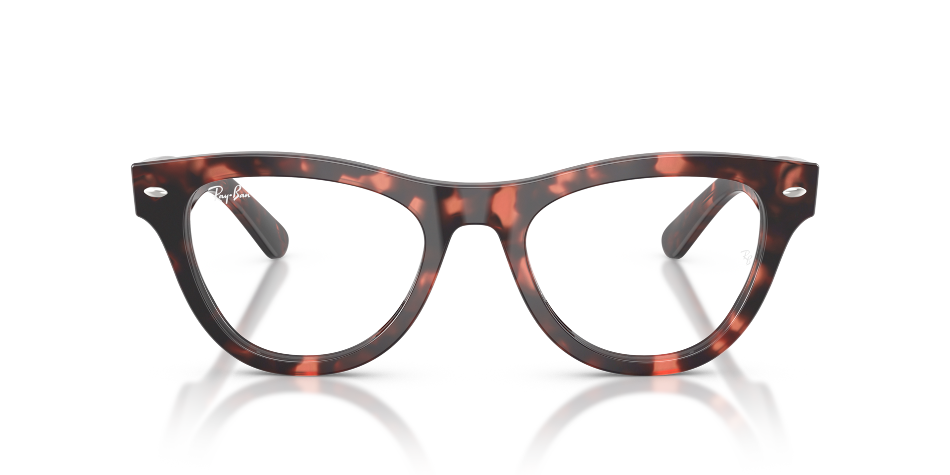 Ray-Ban Skyler Optics Optical Pink Tortoise Frame Clear Lenses Polarized 50-20