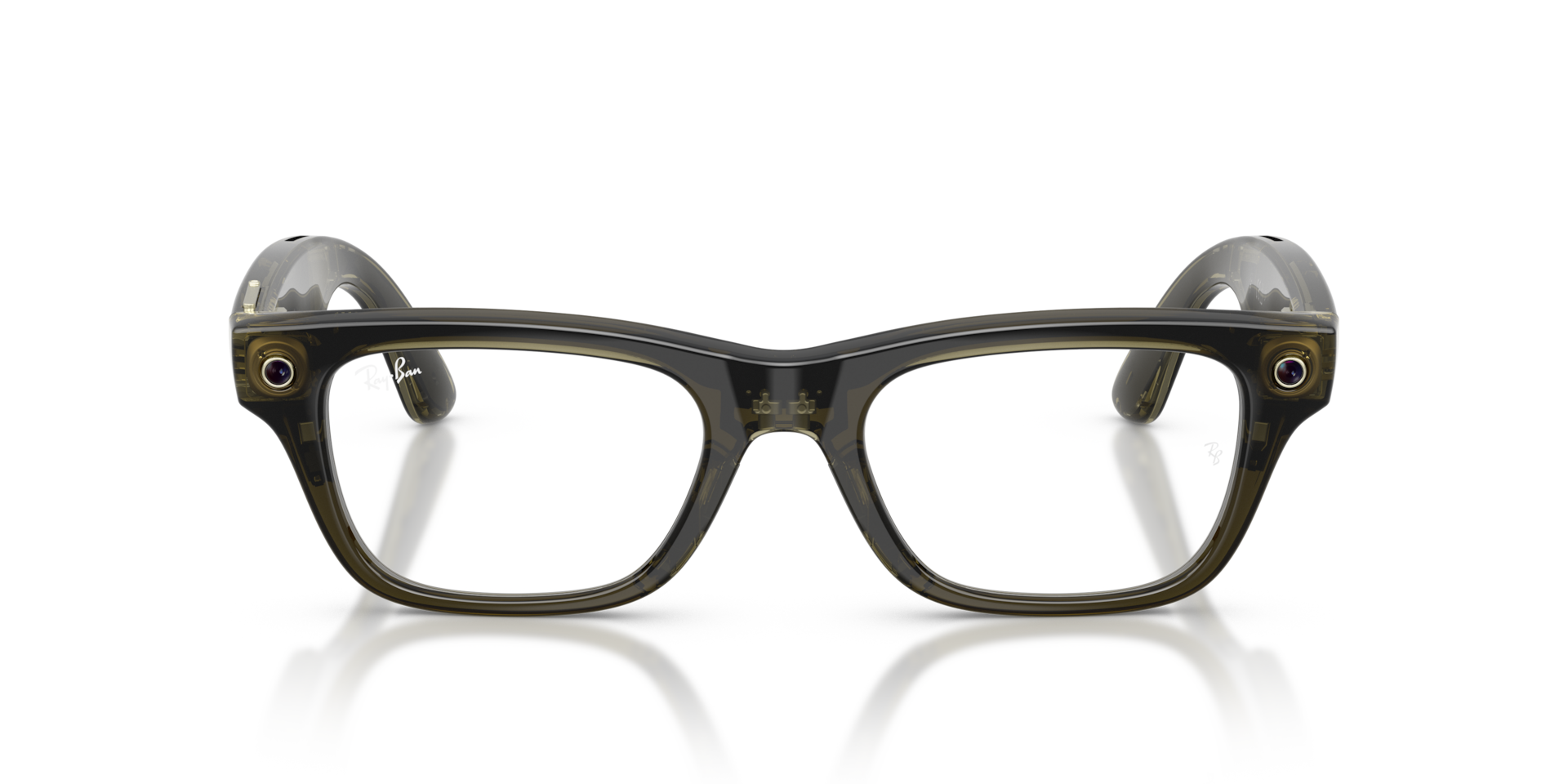 Ray-Ban Meta Optics (Gen 2) Transparent Dark Olive Frame Demo Lens Prescription AI Glasses