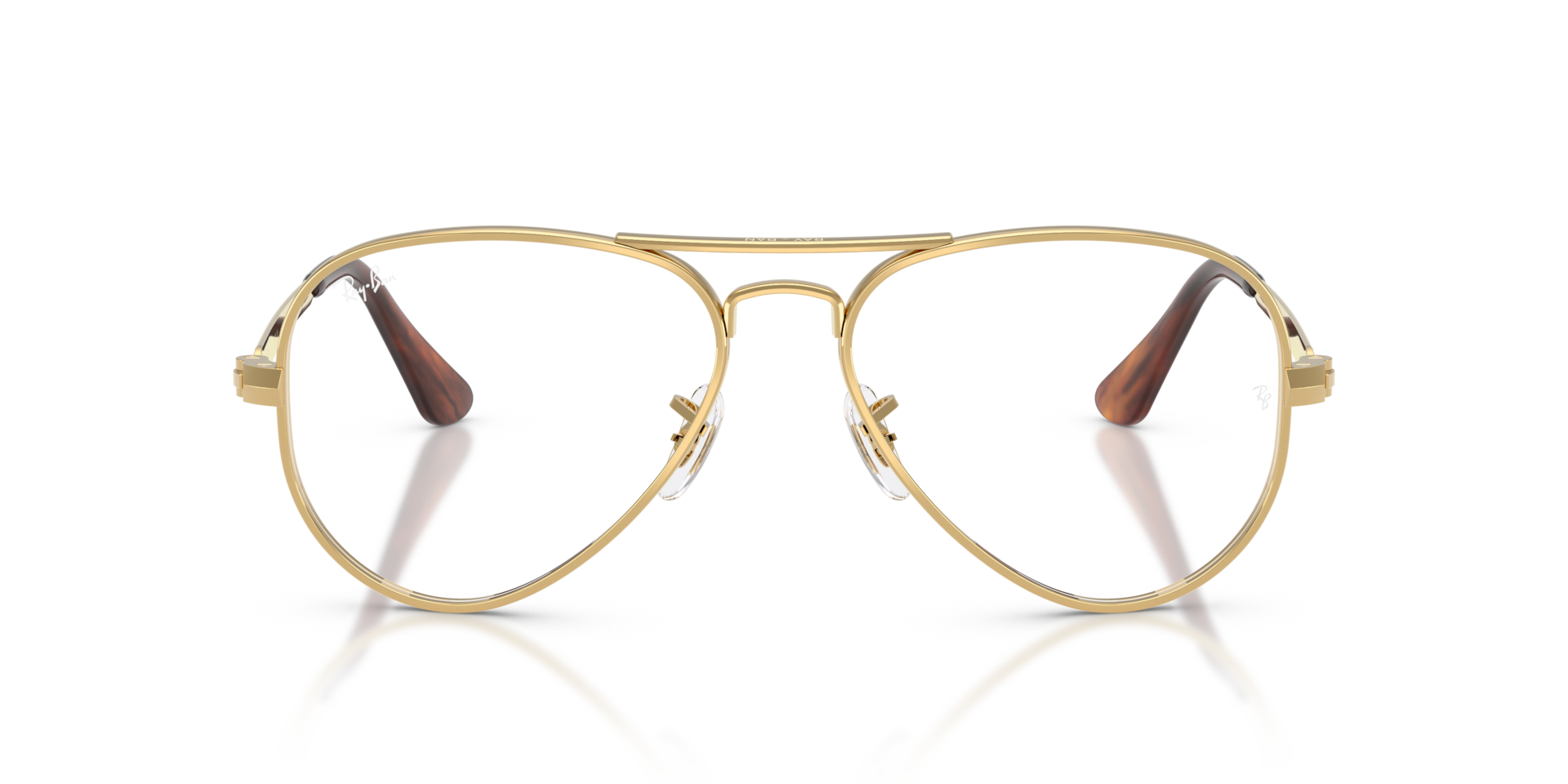 Ray-Ban Aviator Max Optics Optical Arista Gold Frame Clear Lenses Polarized 58-16