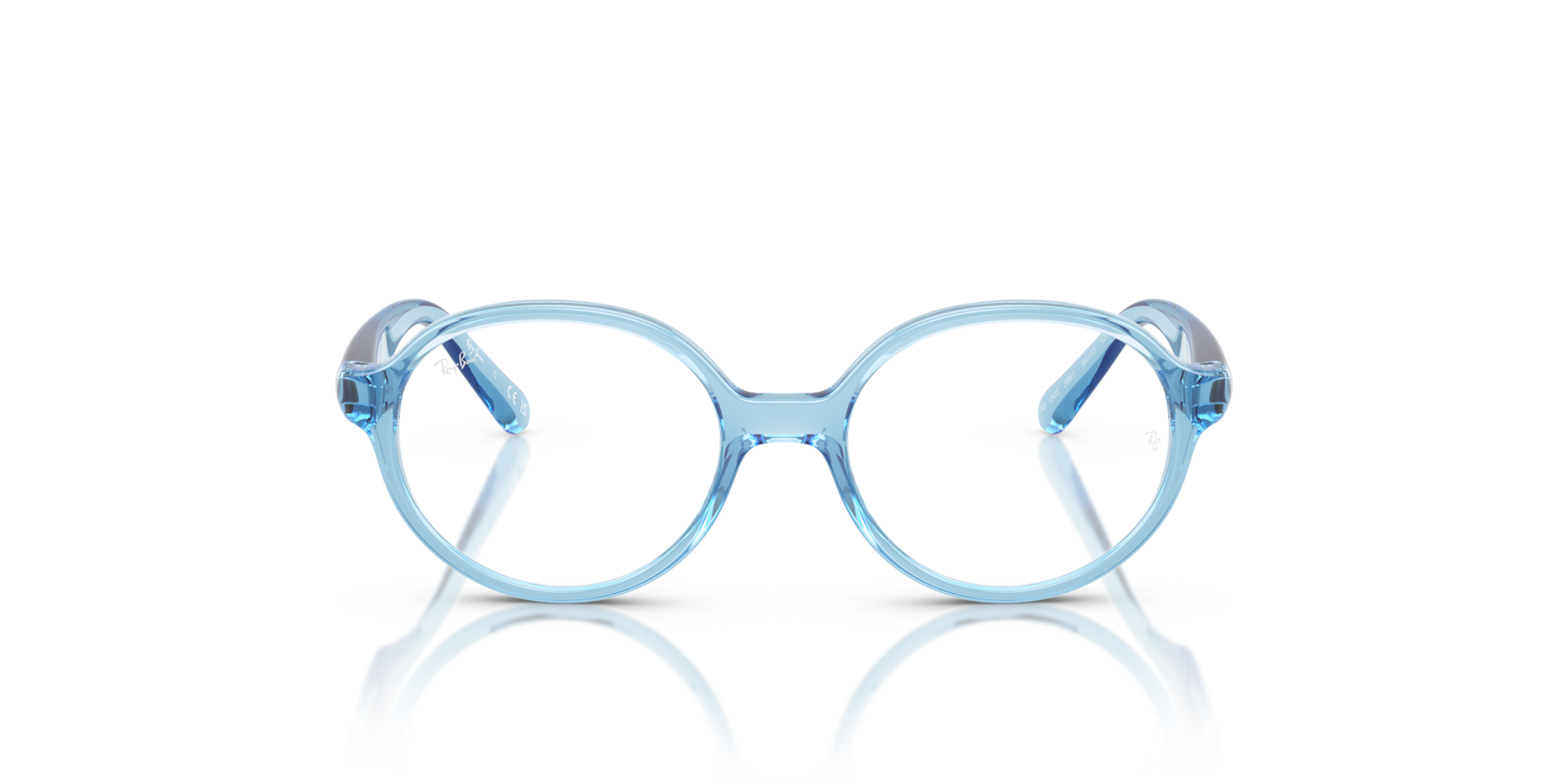 Ray-Ban Rb1905 Optics Kids Bio-based Optical Transparent Blue Frame Clear Lenses Polarized 42-15