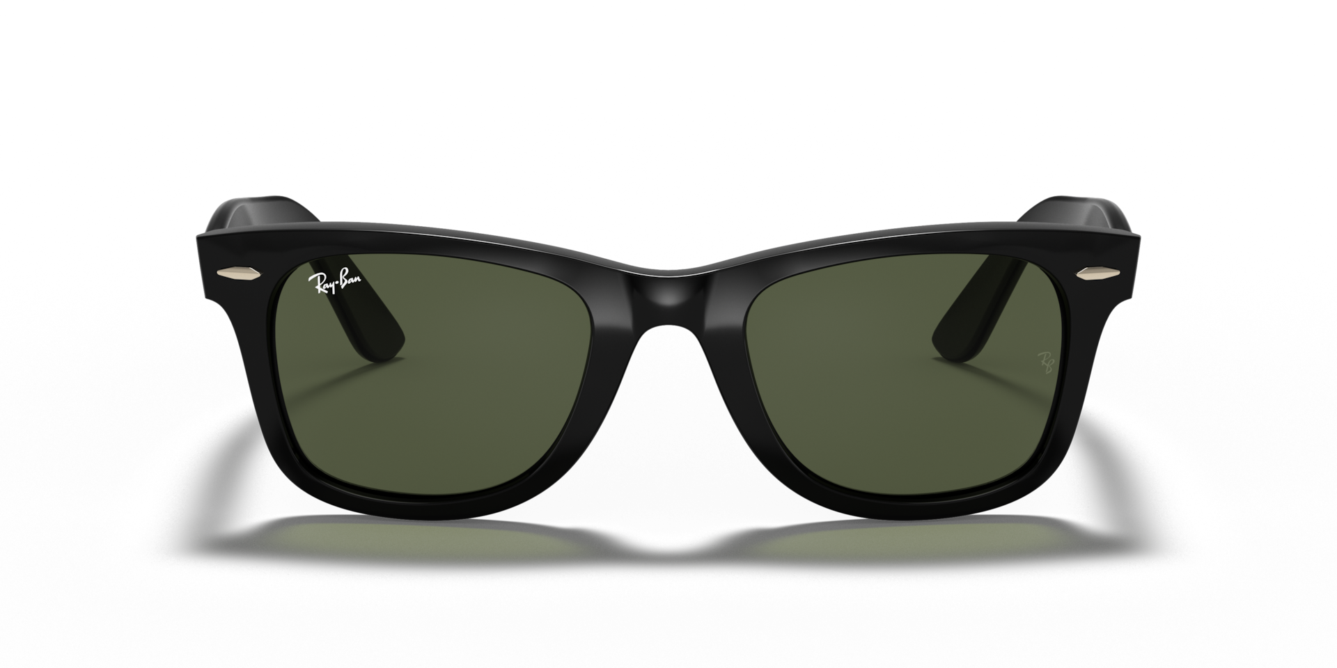 Ray-Ban Wayfarer Ease Sunglasses Black Frame Green Lenses 50-22