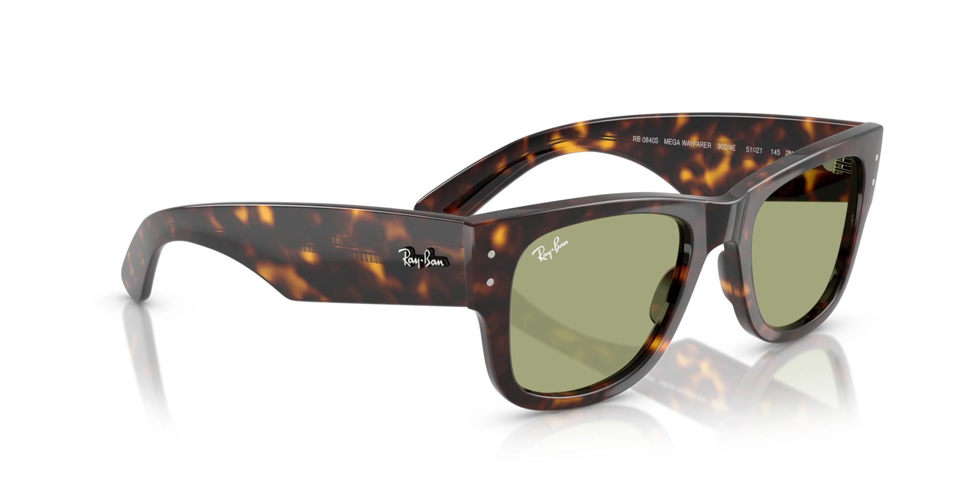 Ray-Ban RB0840S MEGA WAYFARER SUMMER CAPSULE Sunglasses | Clearly