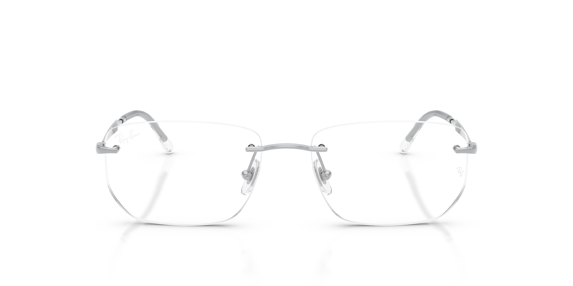 Ray-Ban Rb3768v Optics Optical Silver Frame Clear Lenses Polarized 54-17
