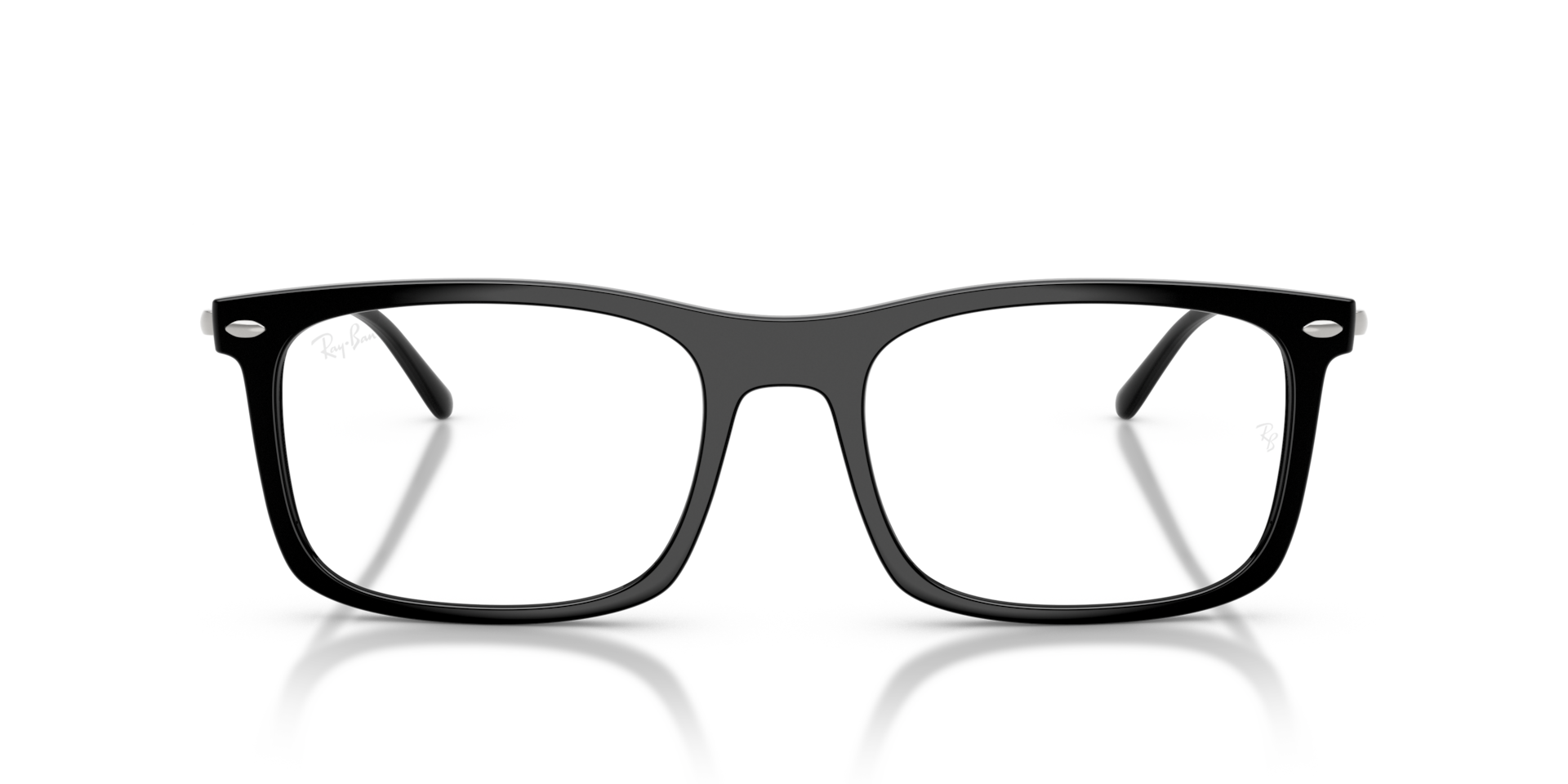 Ray-Ban Rb7260 Optics Optical Silver Frame Clear Lenses Polarized 54-19