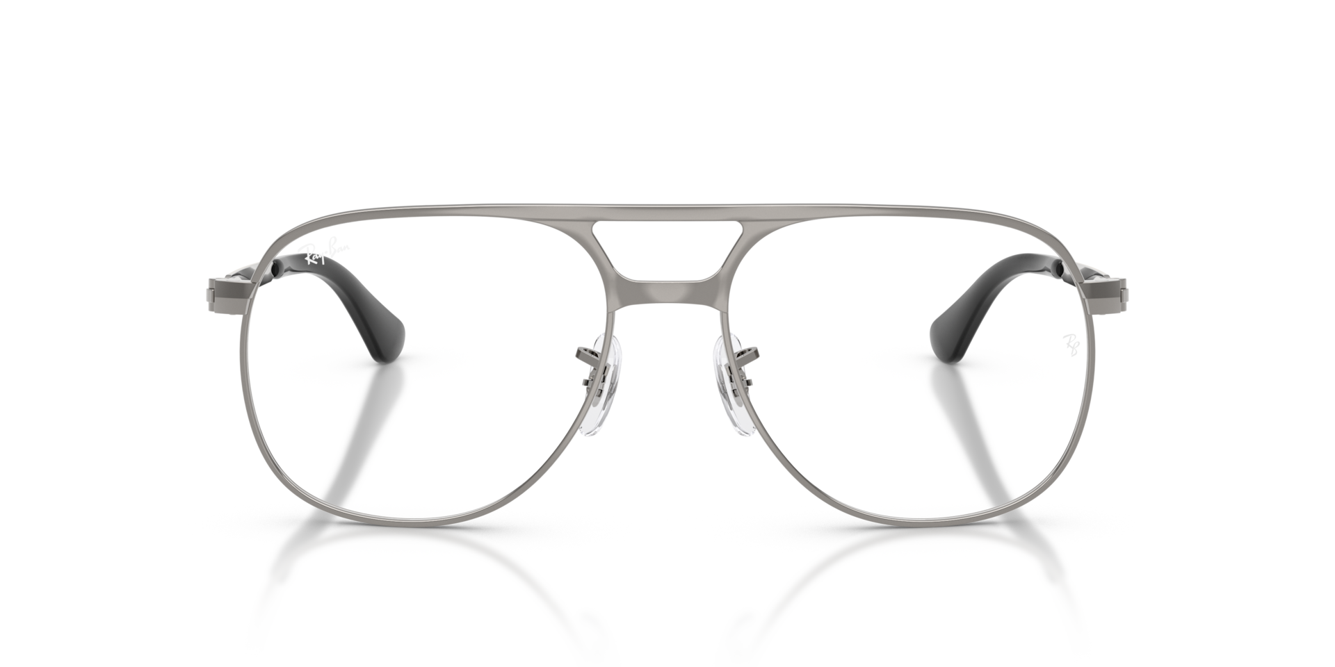 Ray-Ban Bill Max Optics Optical Gunmetal Frame Transparent Lenses Polarized 54-17