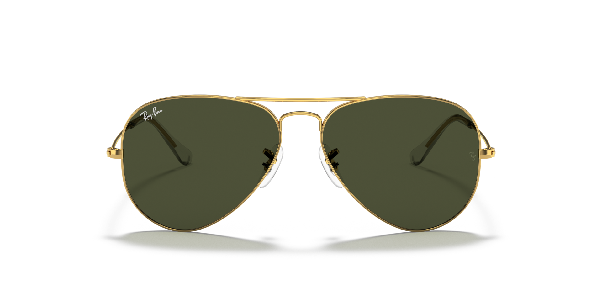 Ray-Ban Aviator Classic Sunglasses Arista Gold Frame Green Lenses 58-14