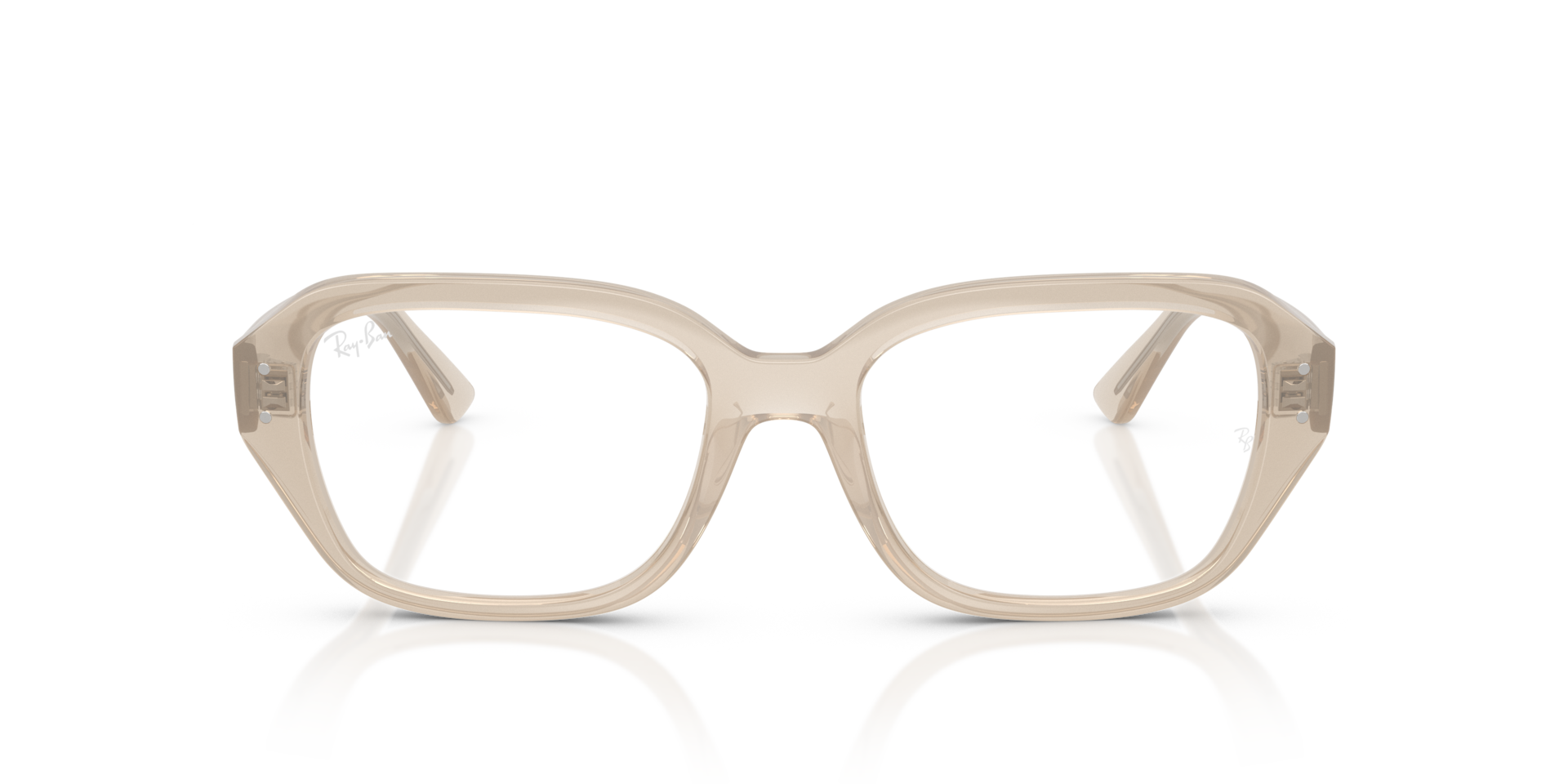 Ray-Ban Shea Optics Bio-based Optical Cloudy Warm White Frame Clear Lenses Polarized 51-18