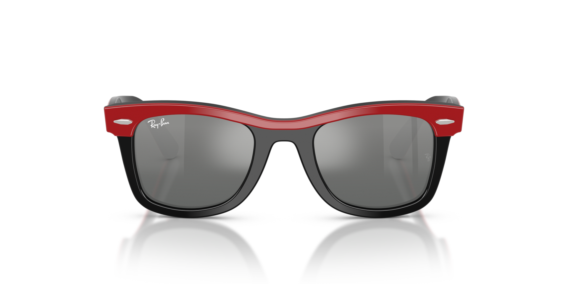 Ray-Ban Mini Street Neat Sunglasses Red & Black Frame Grey Lenses 45-20