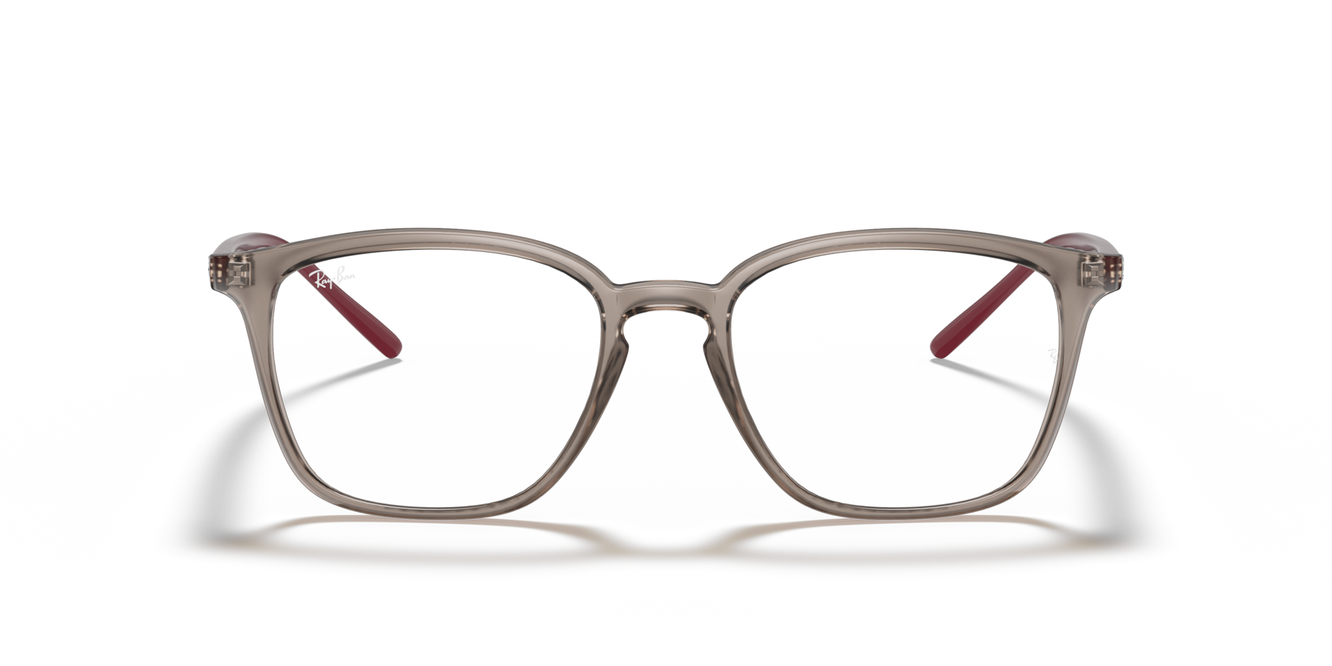 Ray-Ban Rb7185 Optical Bordeaux Frame Clear Lenses Polarized 52-18