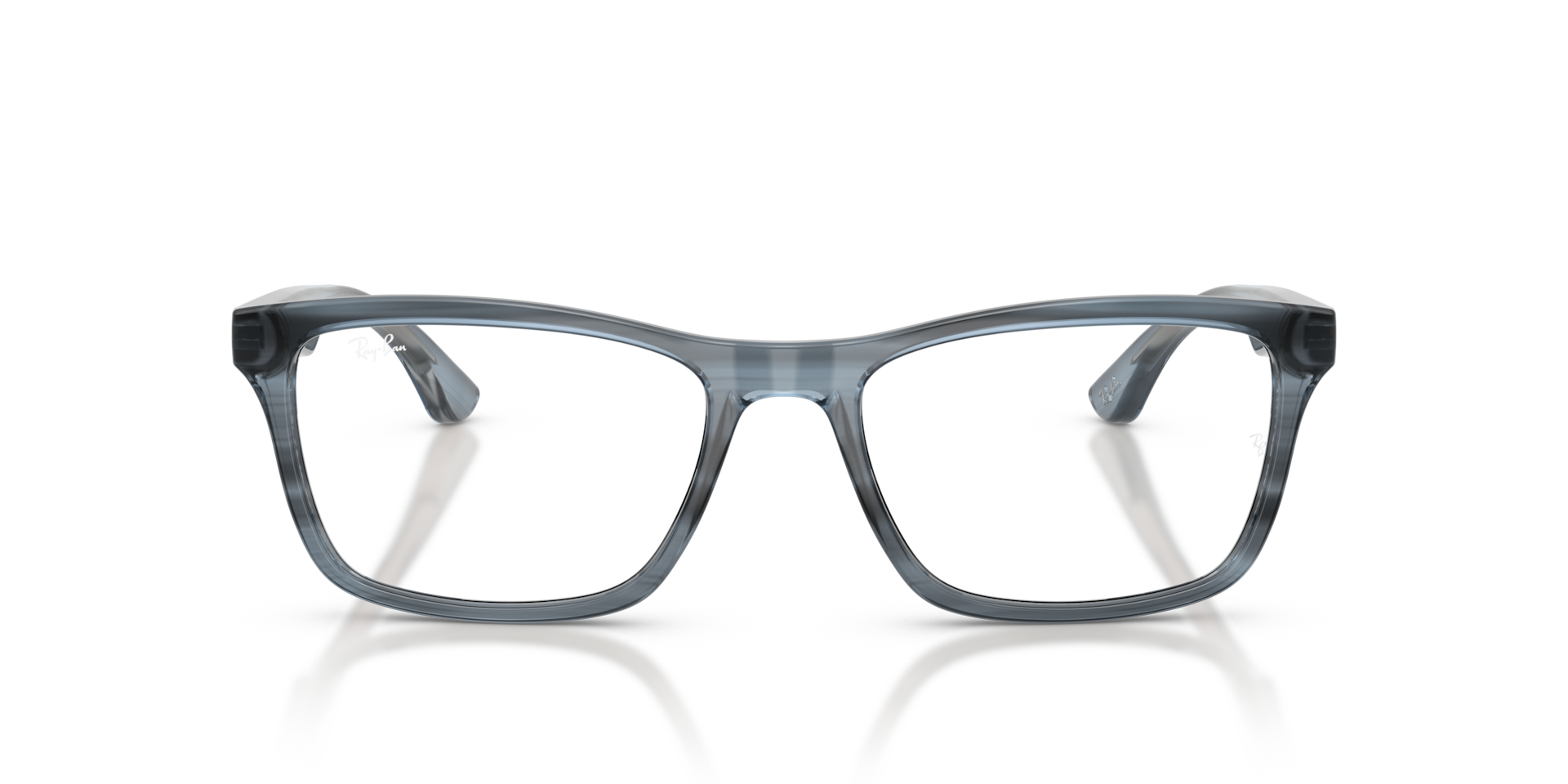 Ray-Ban Rb5279 Optics Optical Striped Blue Frame Clear Lenses Polarized 55-18