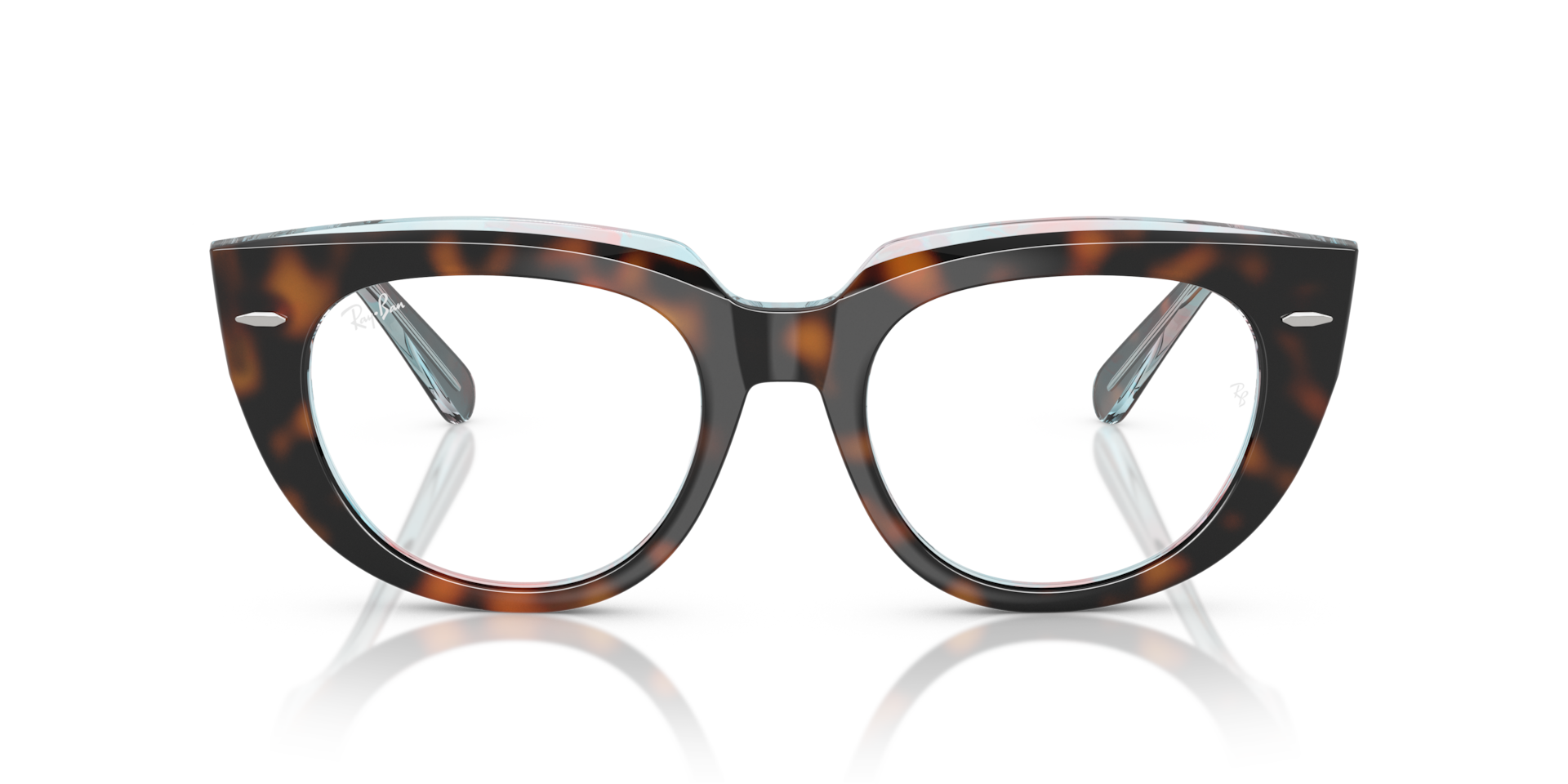 Ray-Ban Doreen Optics Optical Dark Havana On Multicolor Frame Clear Lenses Polarized 48-19