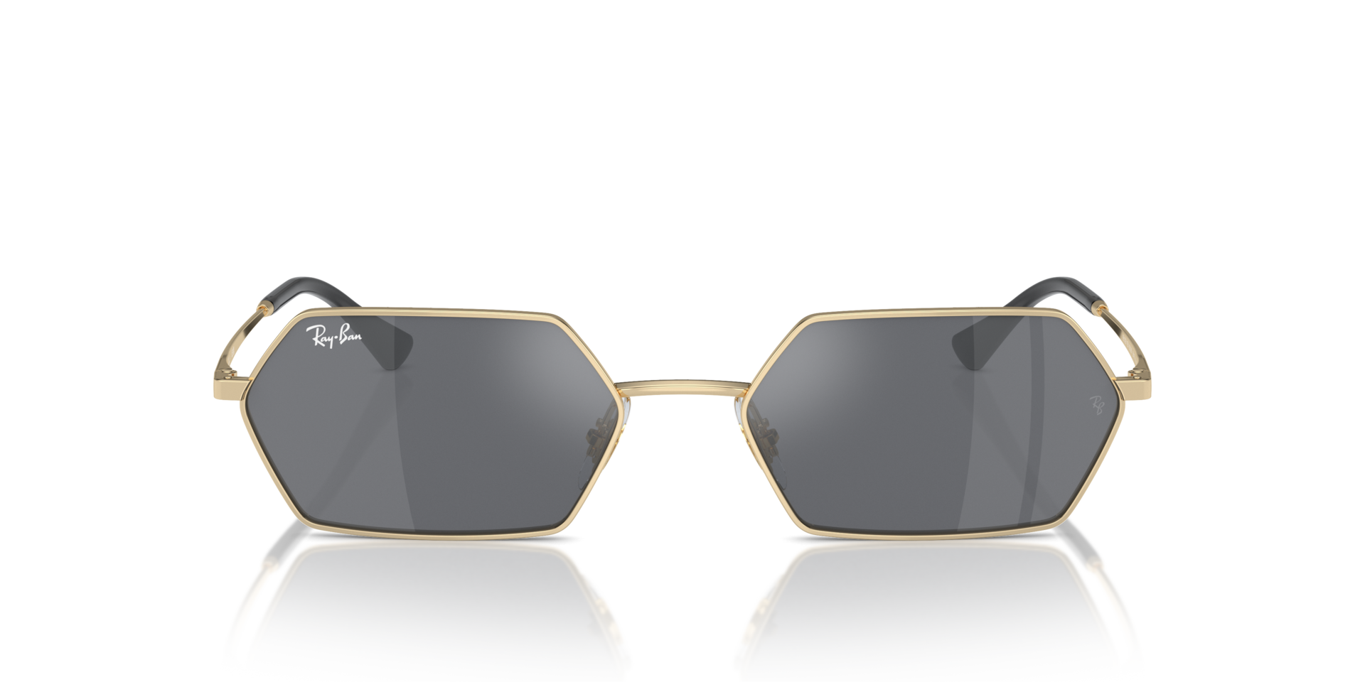 Ray-Ban Yevi Bio-based Sunglasses Light Gold Frame Grey Lenses 58-18