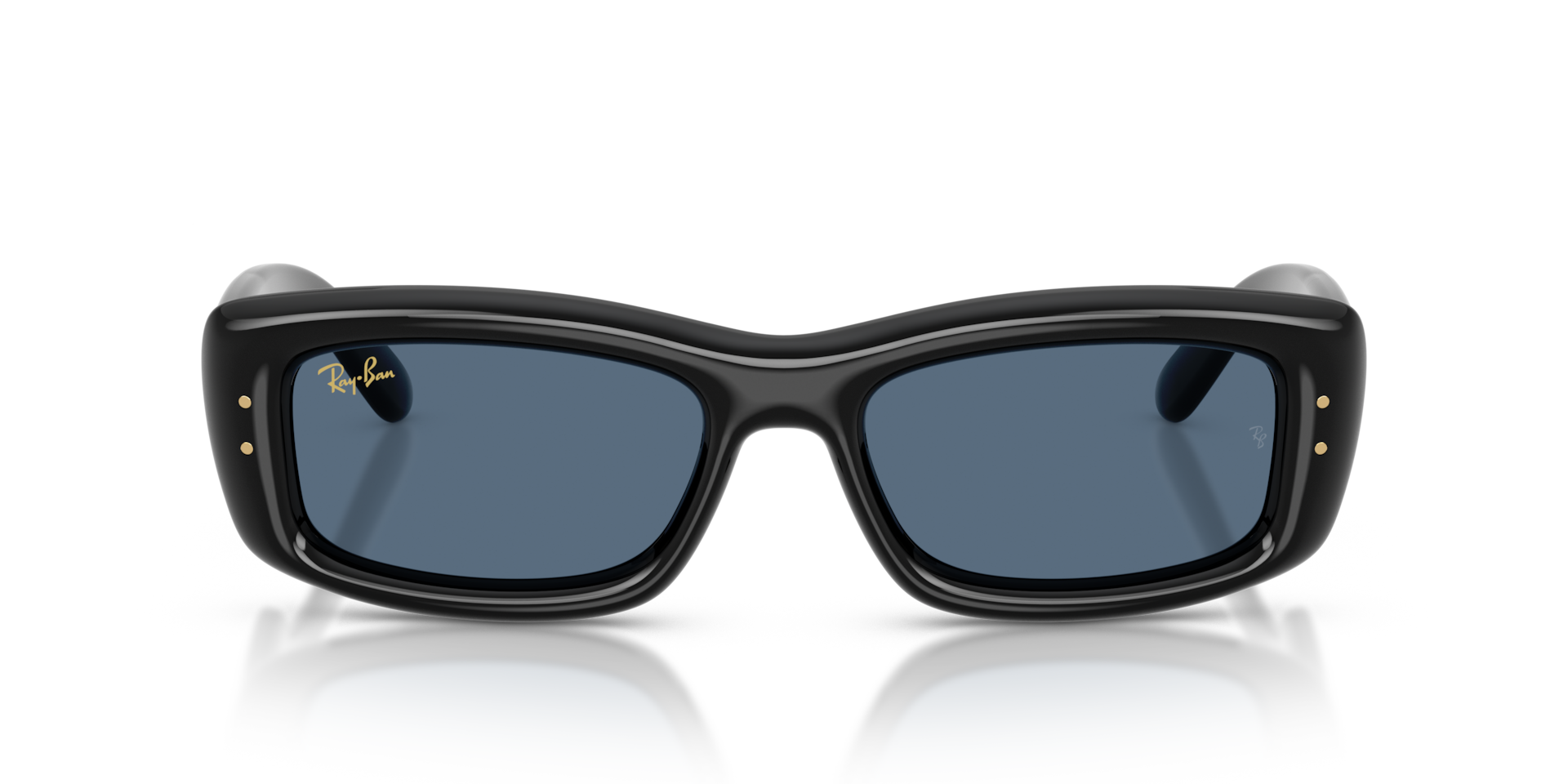 Ray-Ban Kiliane Puffer Sunglasses Black Frame Blue Lenses 55-19